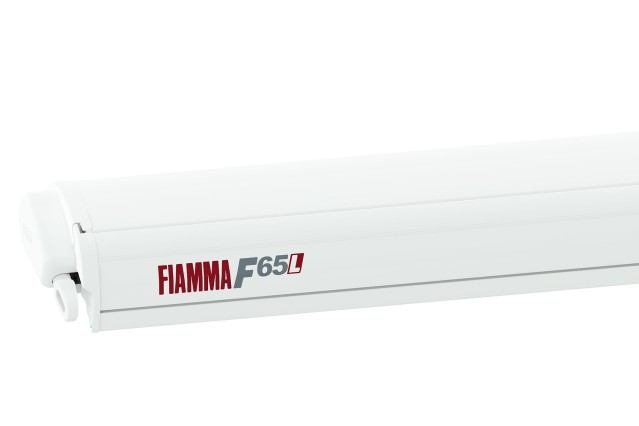 FIAMMA F65 L auvent camping car, caravane - boîtier blanc, Couleur du tissu Royal Grey
